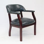 Boss Captain's guest, accent or dining chair in Blue Vinyl, B9540-BE